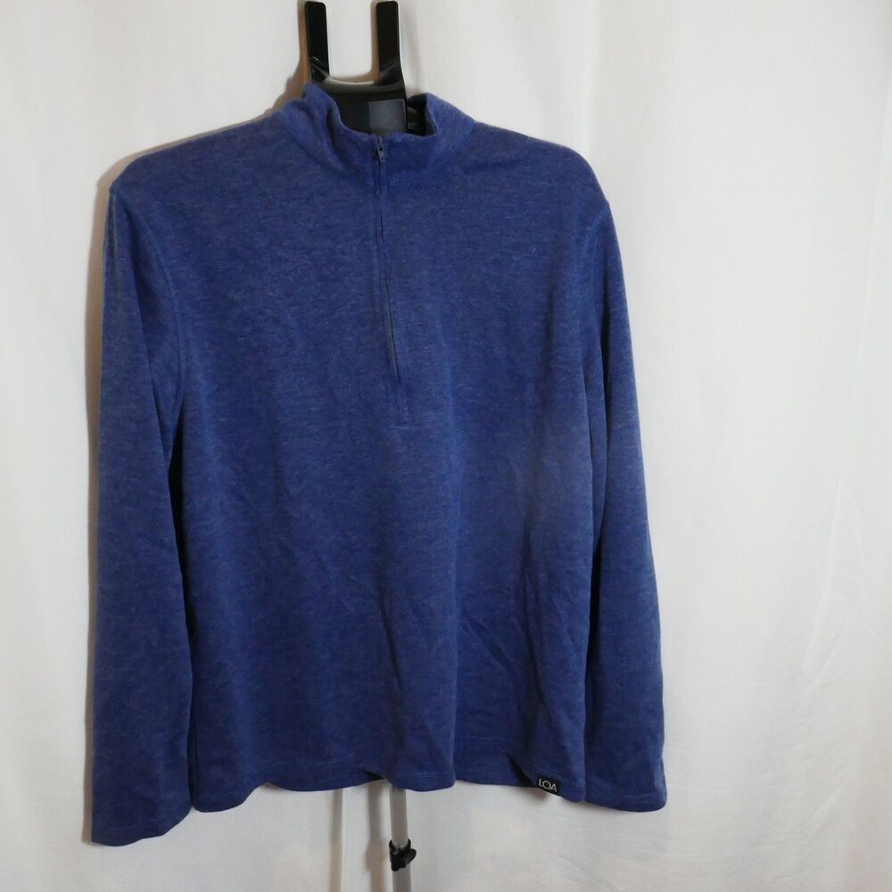 RailRiders LOA Love of Adventure Blue Long Sleeve Henley Shirt Men’s L